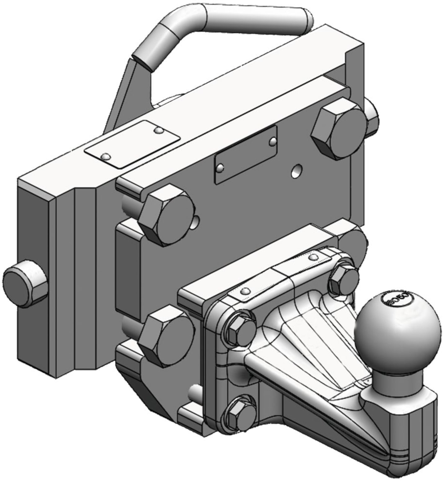 scharmüller Kugeleinsatz "ISO 50" 255/25/32 mm, Kugel 50 mm, schwarz, für Traktor/PKW-Anhängekupplung, 03.7255.04-A02