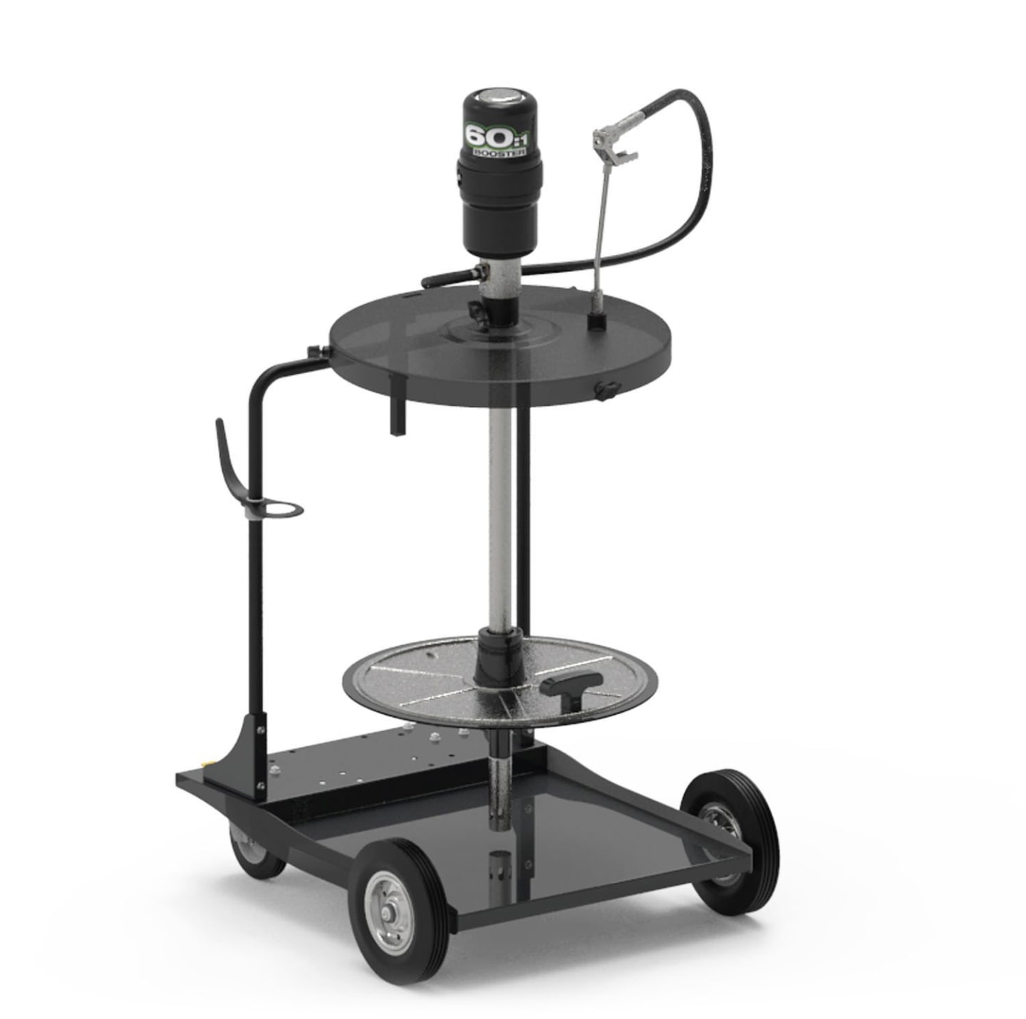 Patzelt Piusi mobiles Druckluft-Fettpumpen-Set 50kg Booster 60:1 Ø 335-360 mm