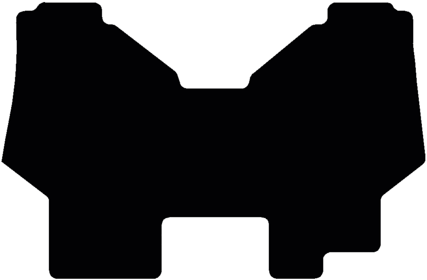 Fußmatte Velours schwarz, für Case IH Traktor CS, ab Bj. 94