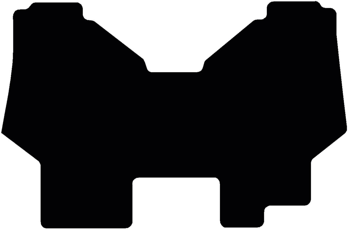 Fußmatte Velours schwarz, für Case IH Traktor C 70, Bj. 96 – 08