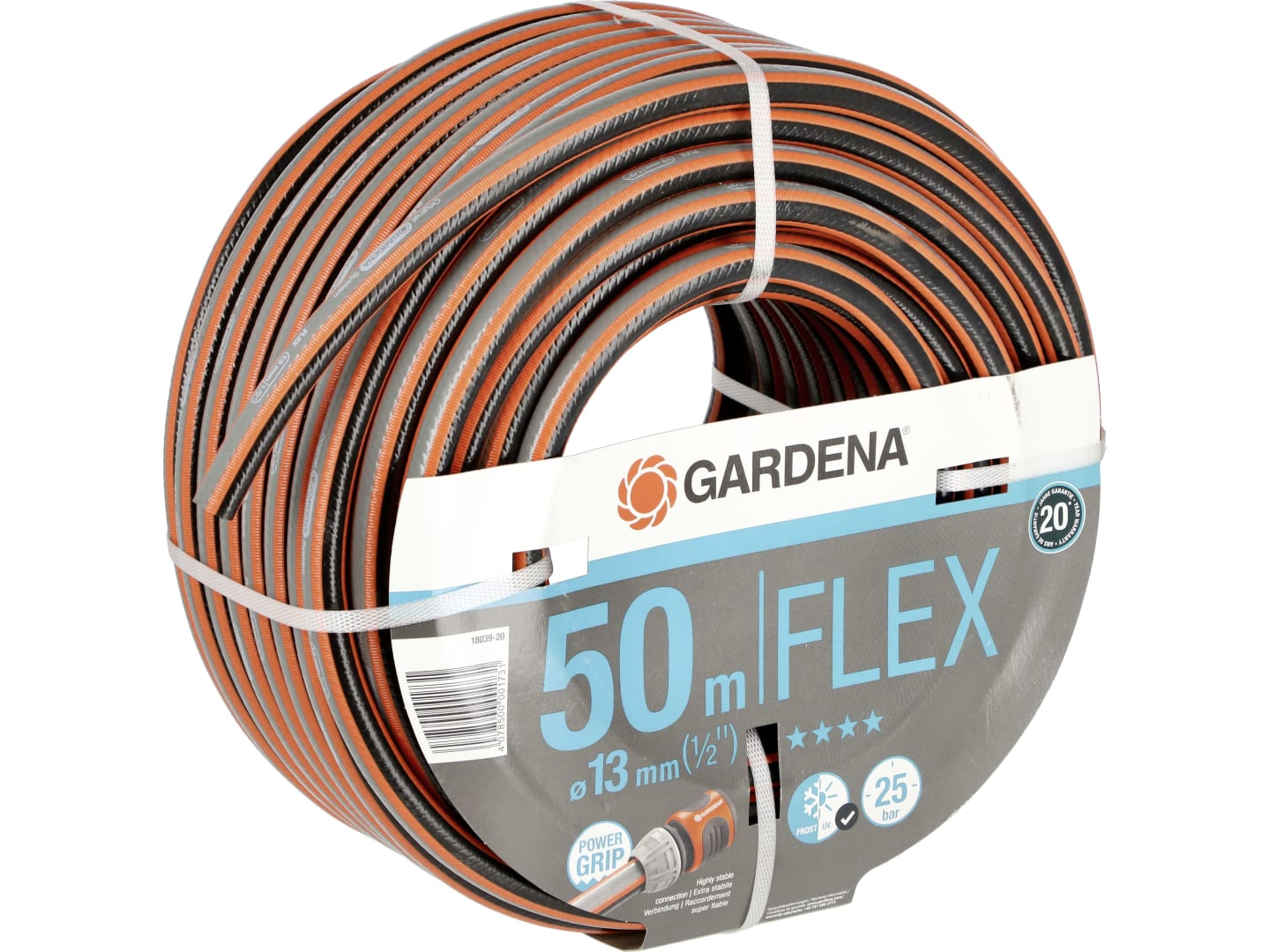 GARDENA Gartenschlauch "Comfort FLEX" 1/2" (12,7 mm) 50 m, schwarz; orange, 18039-20