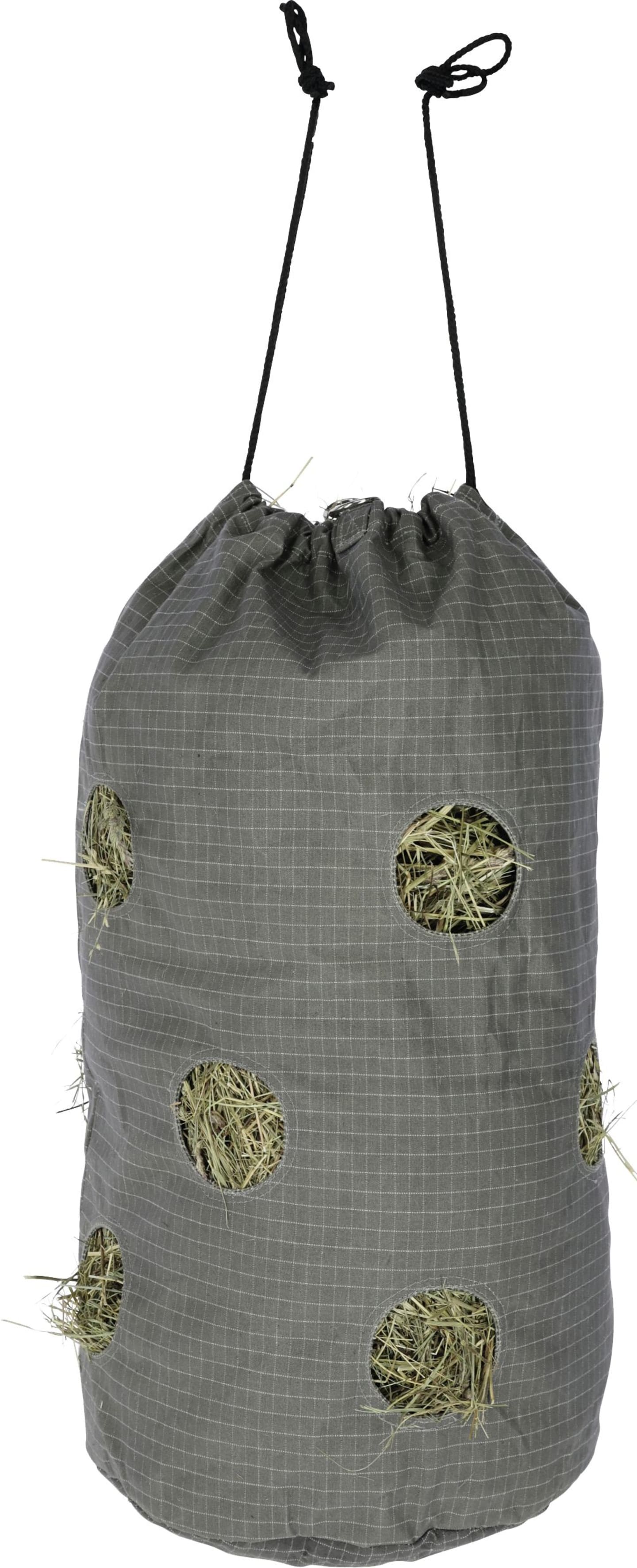 KERBL Futtersack "Hay Bag" klein Füllmenge 8 kg; 85 l, Baumwolle grau, 3224774