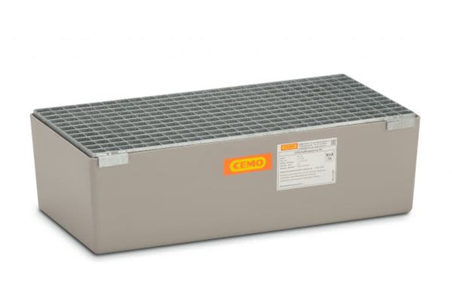 Cemo Auffangwanne 65 l, B x H x T: 82 x 24 x 42 cm, GFK (glasfaserverstärkter Kunststoff), mit verzinktem Gitterrost, ohne Zulassung, 10381