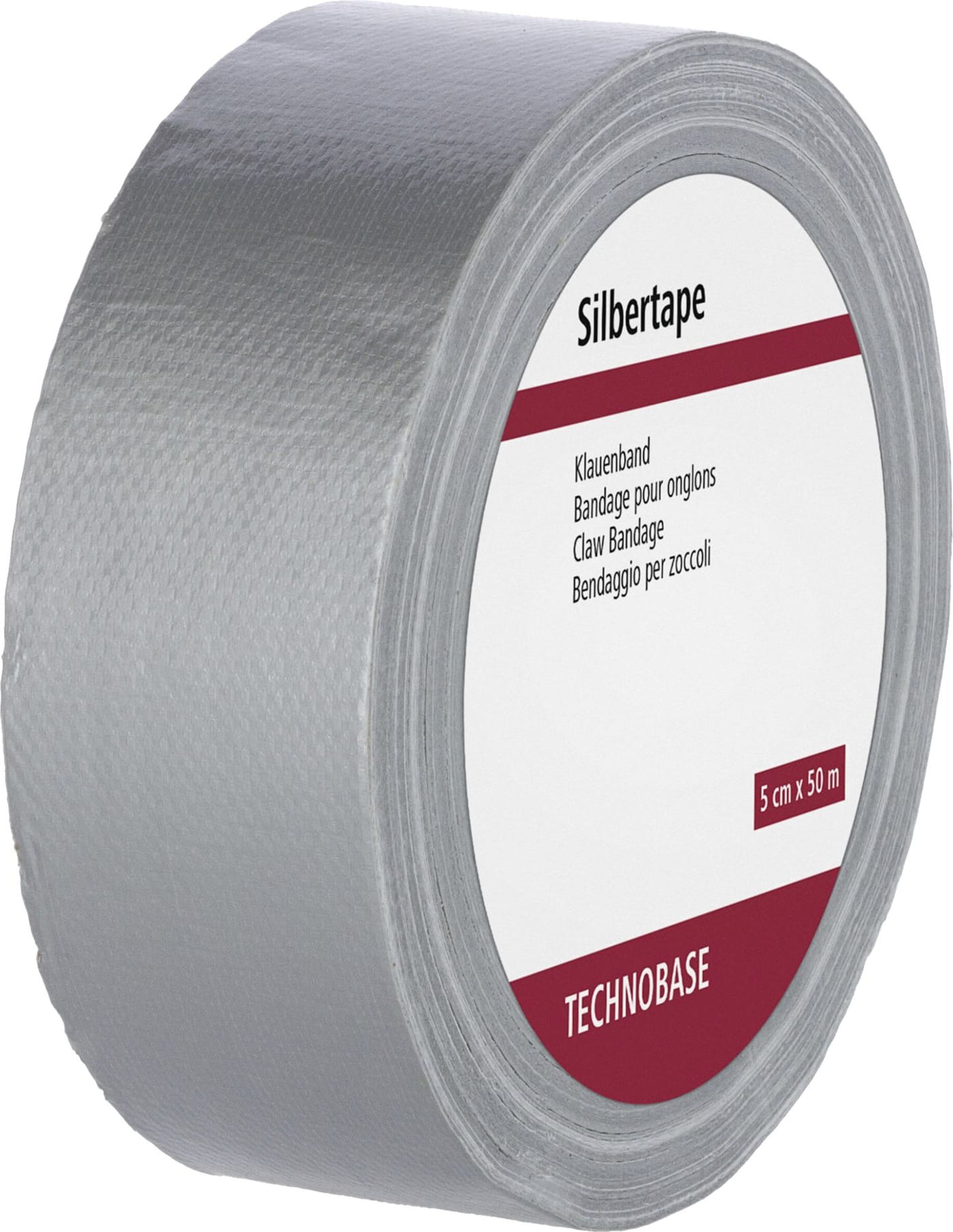 TECHNOBASE® Klauenverband "Silbertape" 50 mm x 50 m, silber, 16385