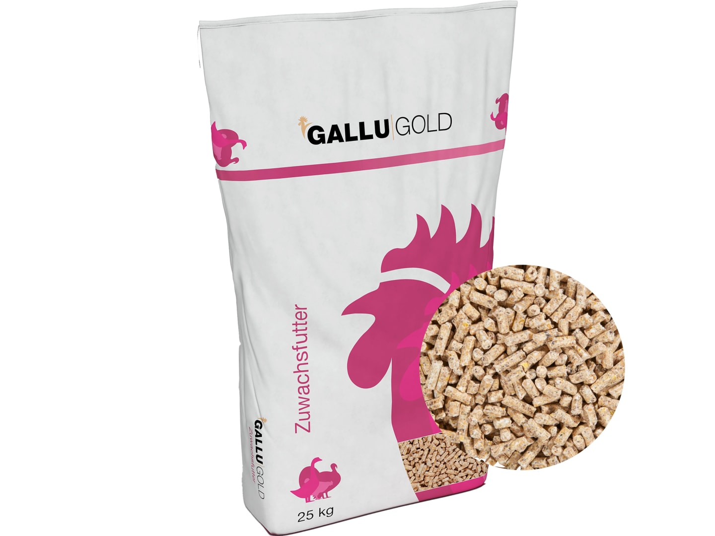 GALLUGOLD Putenkorn C mit Kokzidiostatikum für die Putenmast Pellet 25 kg Sack