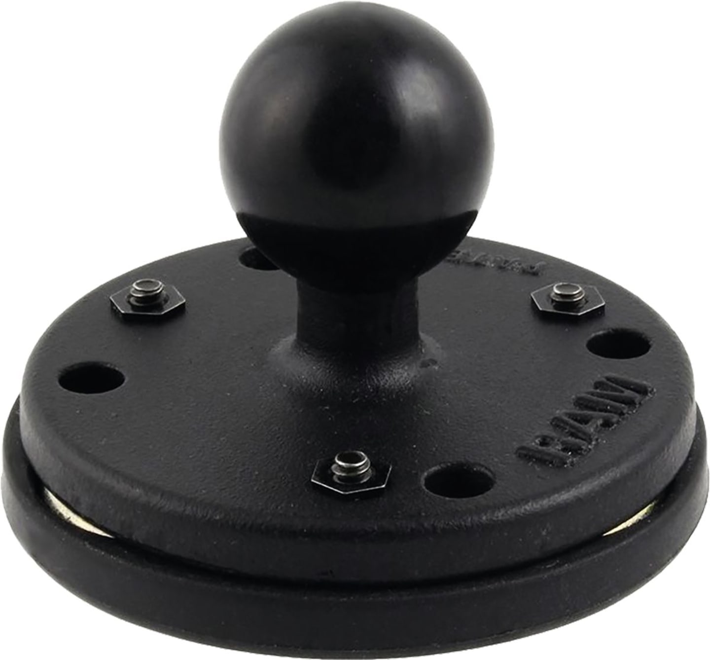 RAM® MOUNTS Basisplatte "Round" mit B-Kugel 25,4 mm/1", Magnethaftung; Schraubmontage, rund, RAM-B-202-339U