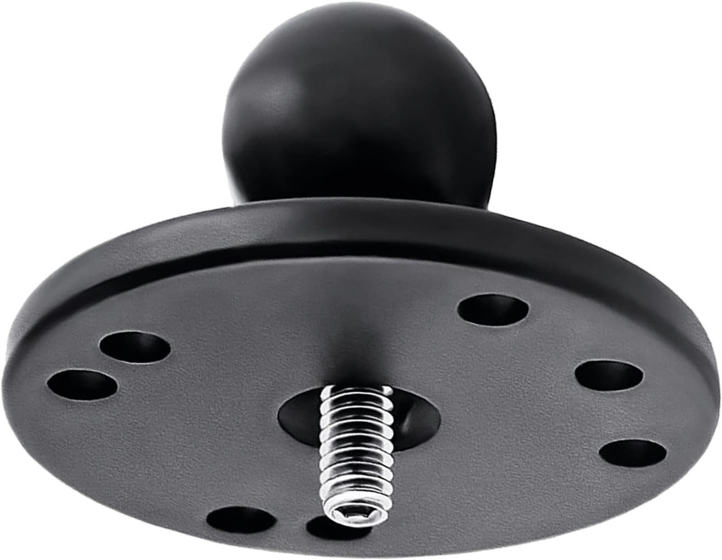 RAM® MOUNTS Basisplatte "Round" mit B-Kugel 25,4 mm/1", Schraubmontage/Gewindestift 1/4"-20 AG, rund, RAM-B-202AU