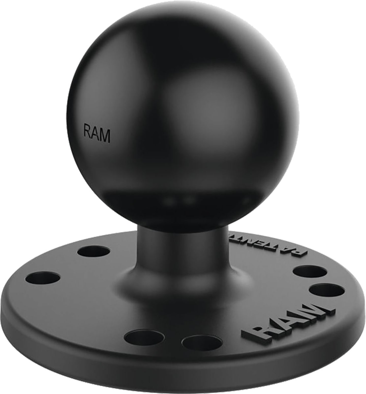 RAM® MOUNTS Basisplatte "Round" mit C-Kugel 38,1 mm/1,5" Schraubmontage, rund, RAM-202U