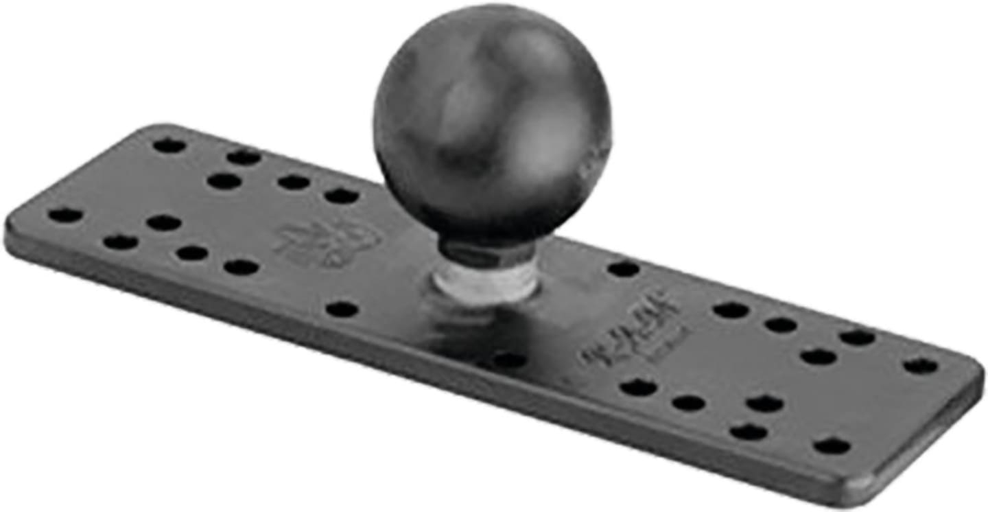 RAM® MOUNTS Universalplatte mit C-Kugel 38,1 mm/1,5" für elektronische Kleingeräte, Fishfinder, Plotter, Funkgeräte, RAM-111BU