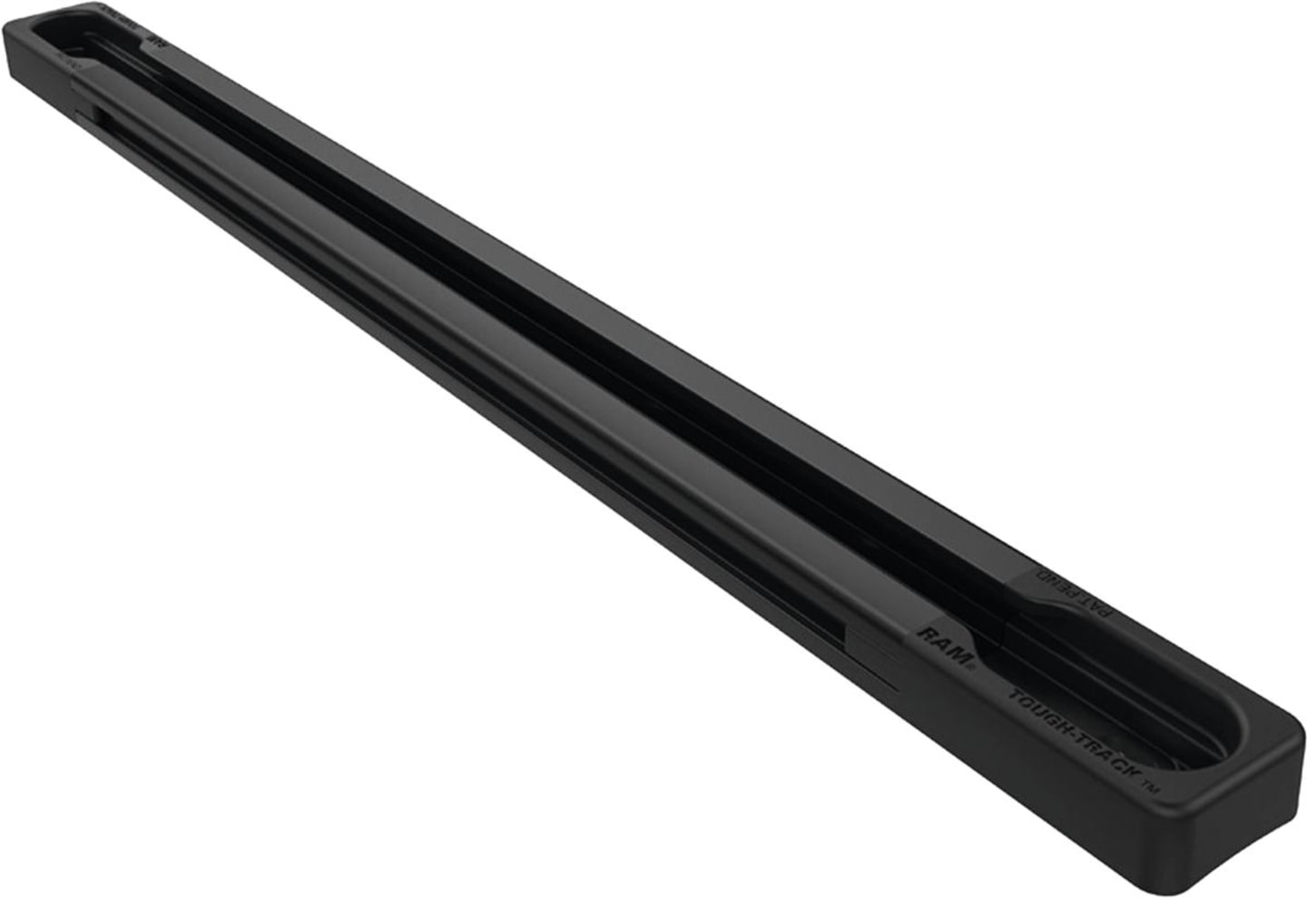 RAM® MOUNTS Schiene "Tough-Track™" 406,4/330,2 mm, Aluminium/Kunststoff schwarz, mit Endkappen, RAM-TRACK-EXA-13BU