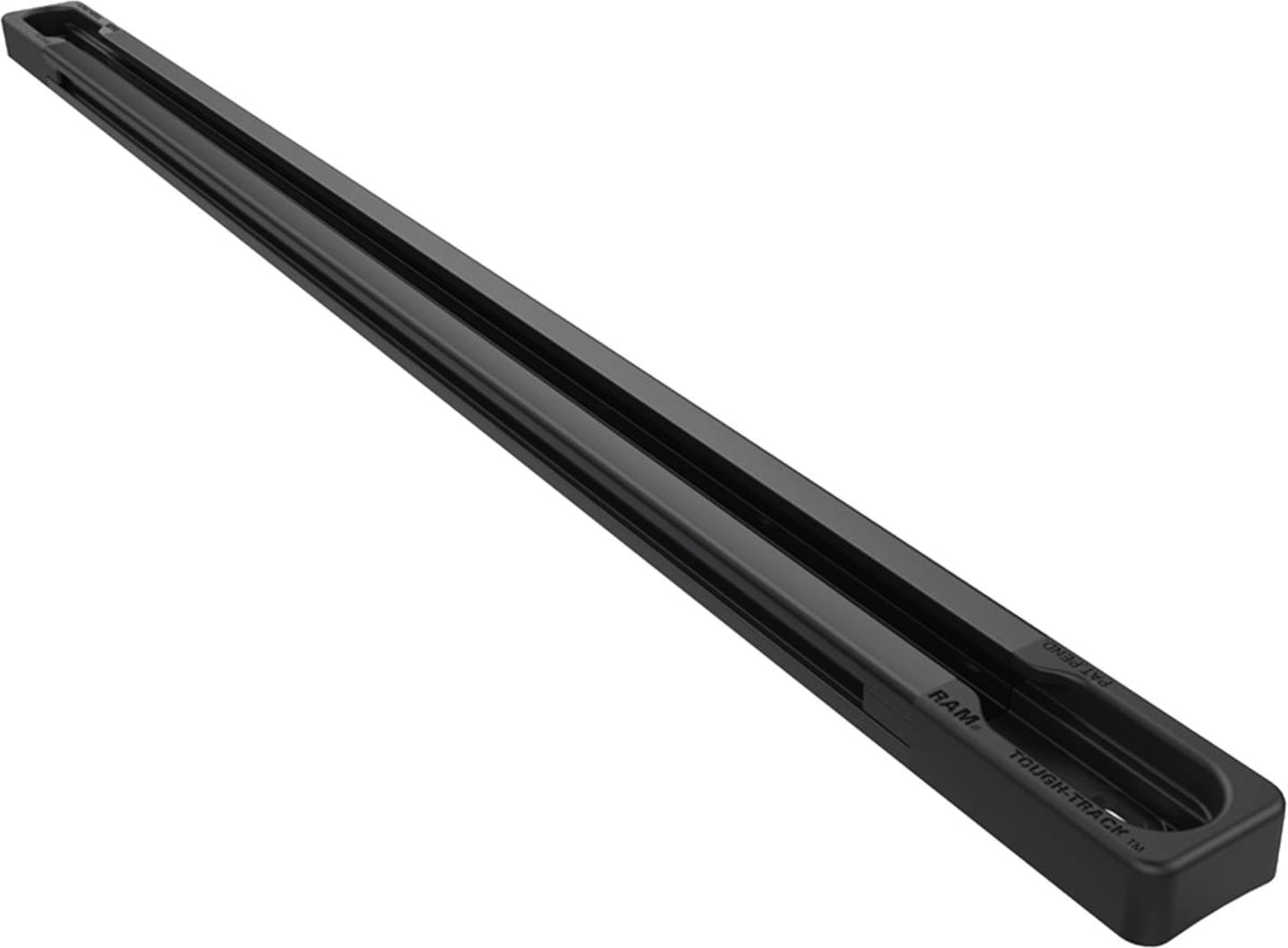 RAM® MOUNTS Schiene "Tough-Track™" 304,8/228,6 mm, Aluminium/Kunststoff schwarz, mit Endkappen, RAM-TRACK-EXA-9BU