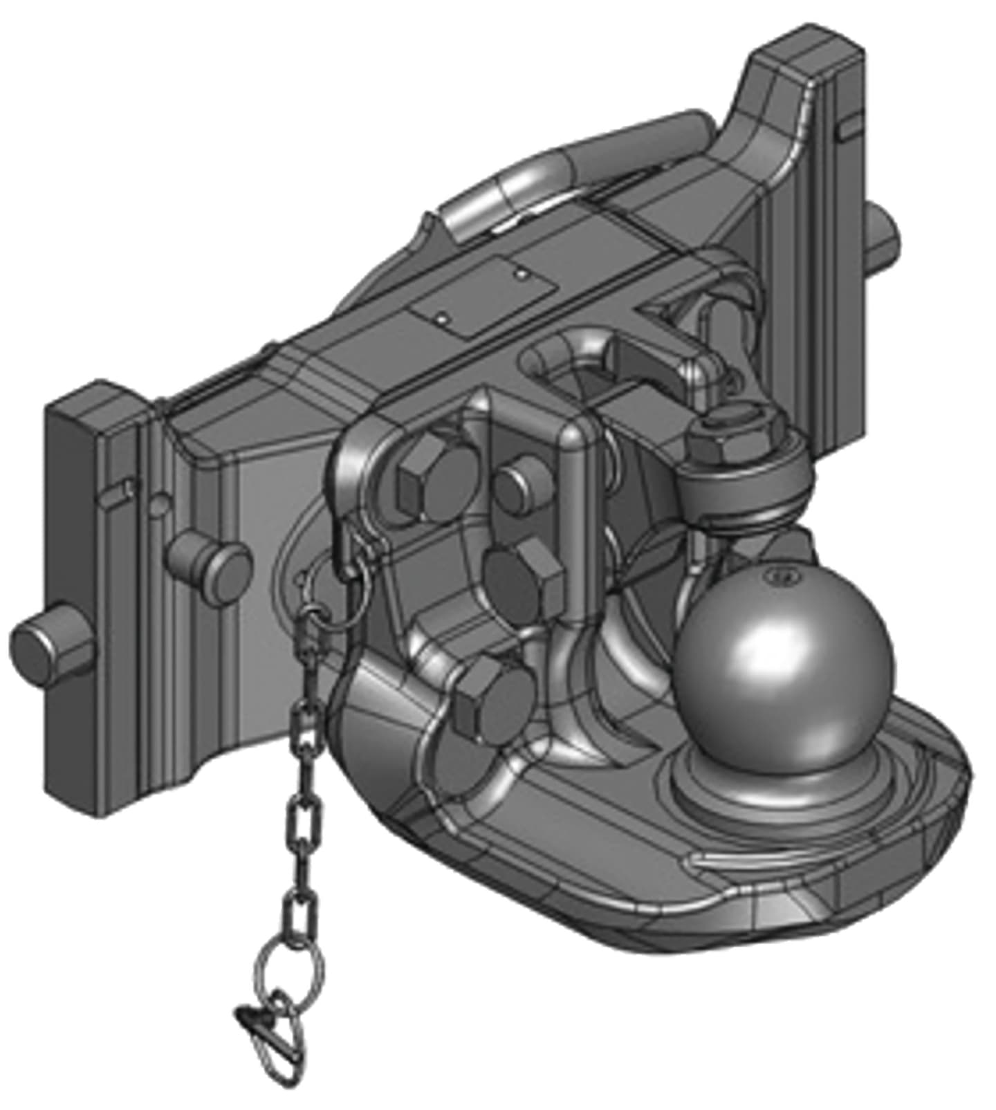 scharmüller Kugeleinsatz "K80®" 390/25/32 mm, Fendt grau, für Traktor, 07.6390.42-A11