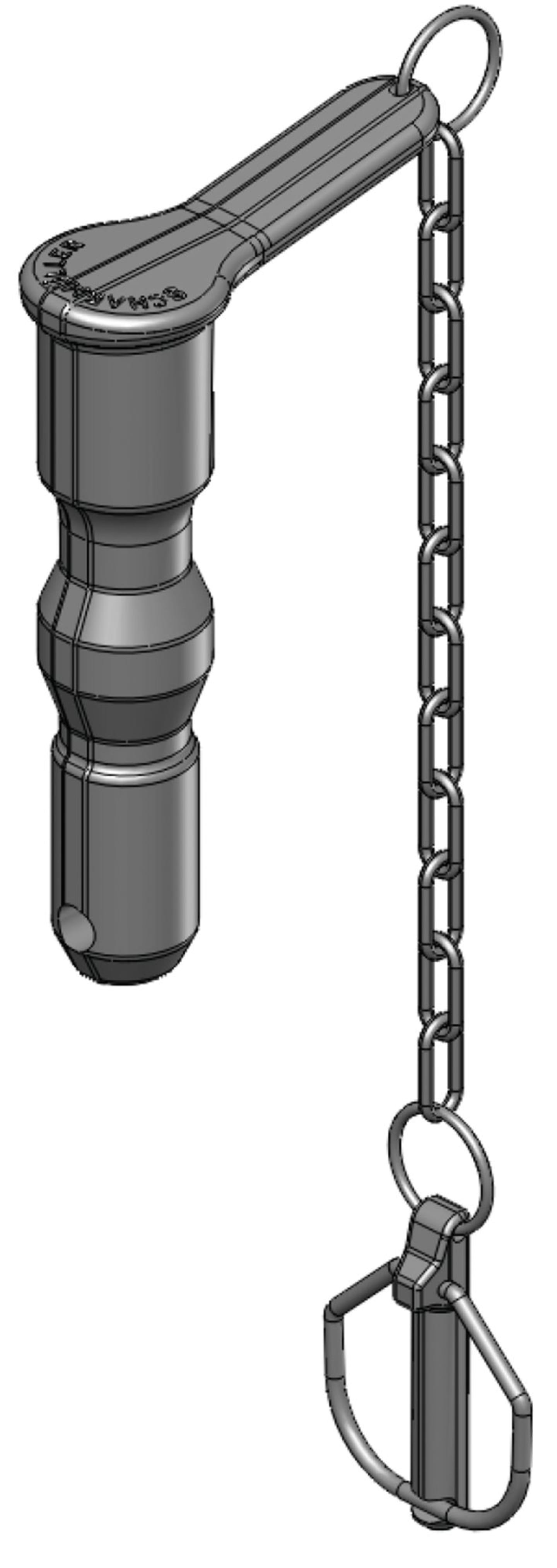 scharmüller Anhängebolzen mit Sicherungskette und Klappsplint, für Bolzenkupplung CHS (38 mm), 02.450.1110