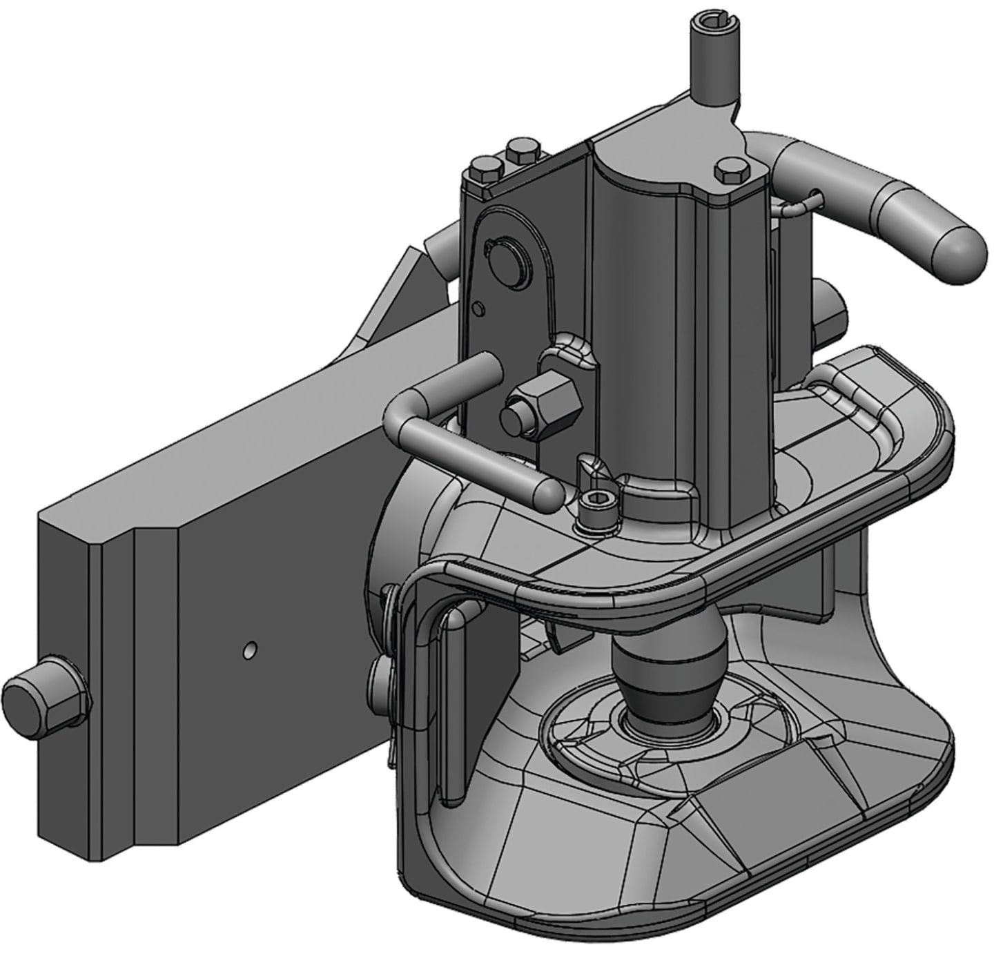 scharmüller Zugmaul automatisch, 335/22/30 mm, Ø Bolzen 38 mm, Fendt grau, 03.3353.221-A11