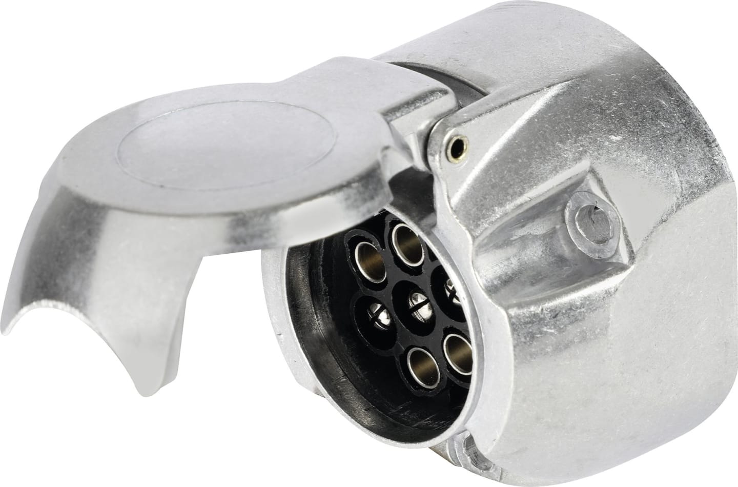 Herth + Buss Steckdose 7-polig, 6 – 12 V, Schraubanschluss, Aluminium, DIN ISO 1724, 51 305 120
