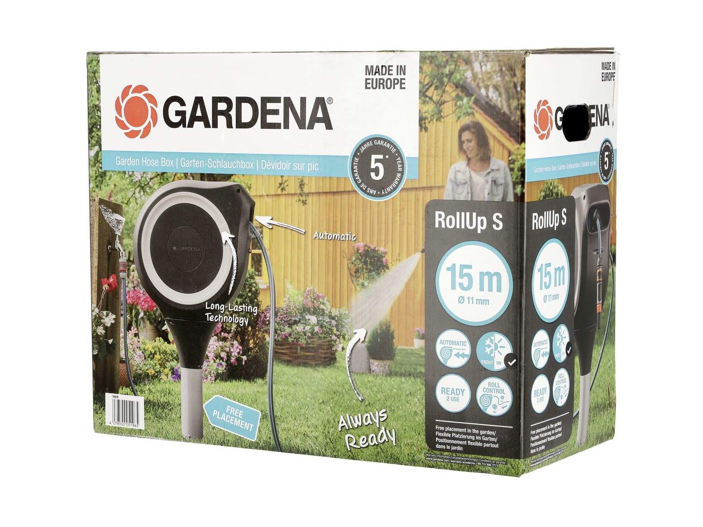 GARDENA Garten-Schlauchbox RollUp mit Gartenschlauch Gartenschlauchbox 18606-20