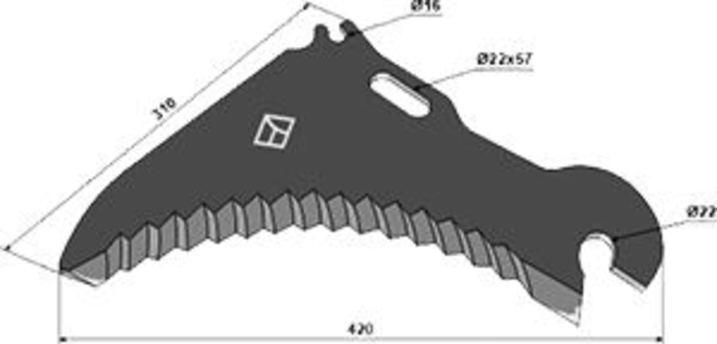 Industriehof® Ladewagenmesser 420 x 310 x 5 mm für Mengele Rotobull