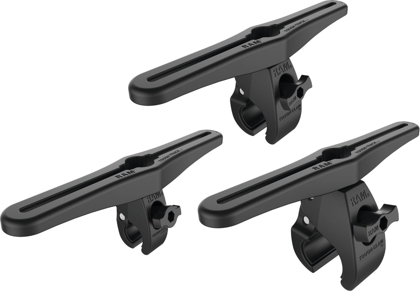 RAM® MOUNTS Schiene "Tough-Track™" mit Klemmbasis Tough-Claw™ Kunststoff (hochfest); Aluminium
