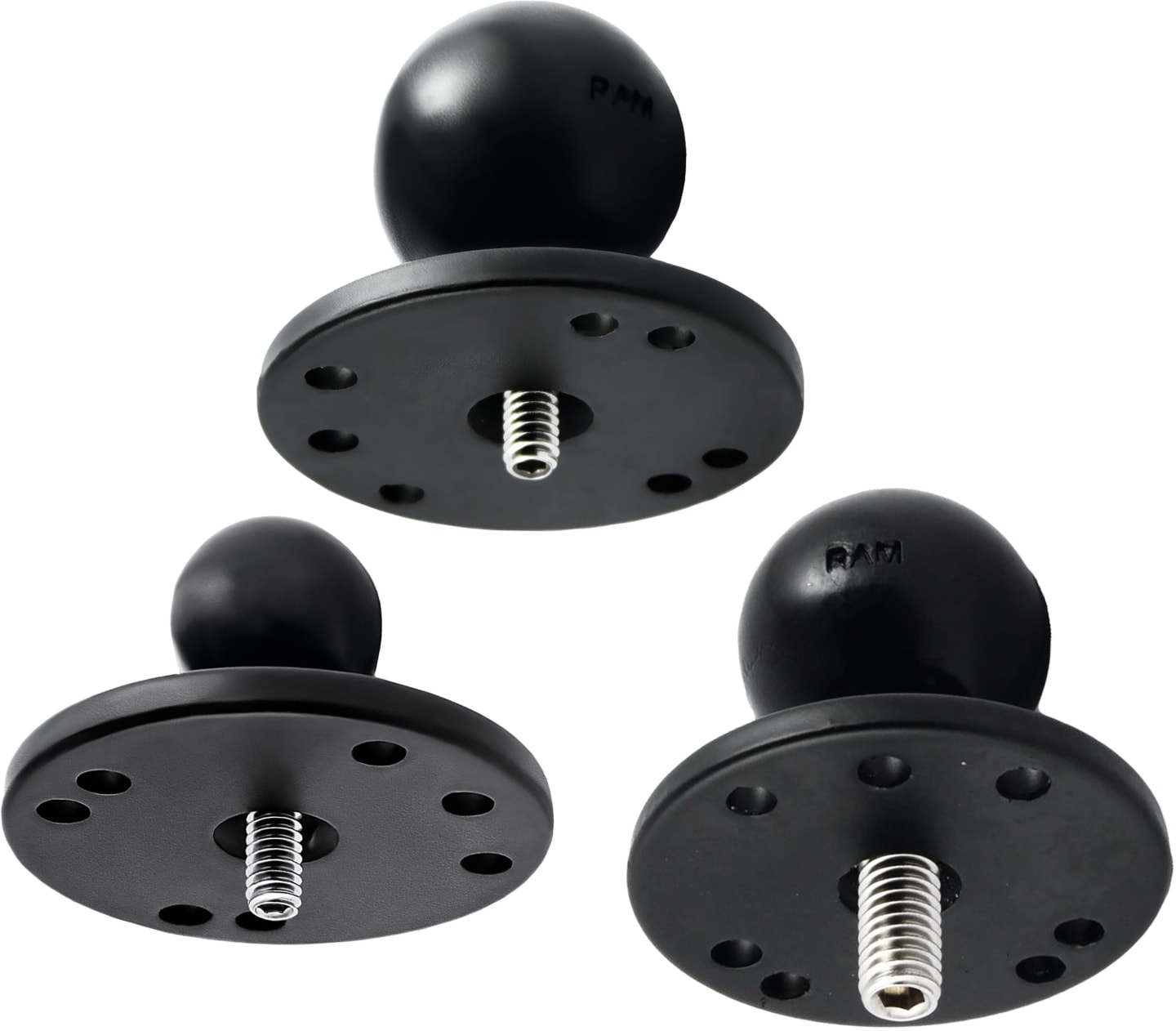 RAM® MOUNTS Basisplatte "Round" Schraubmontage/Gewindestift, rund