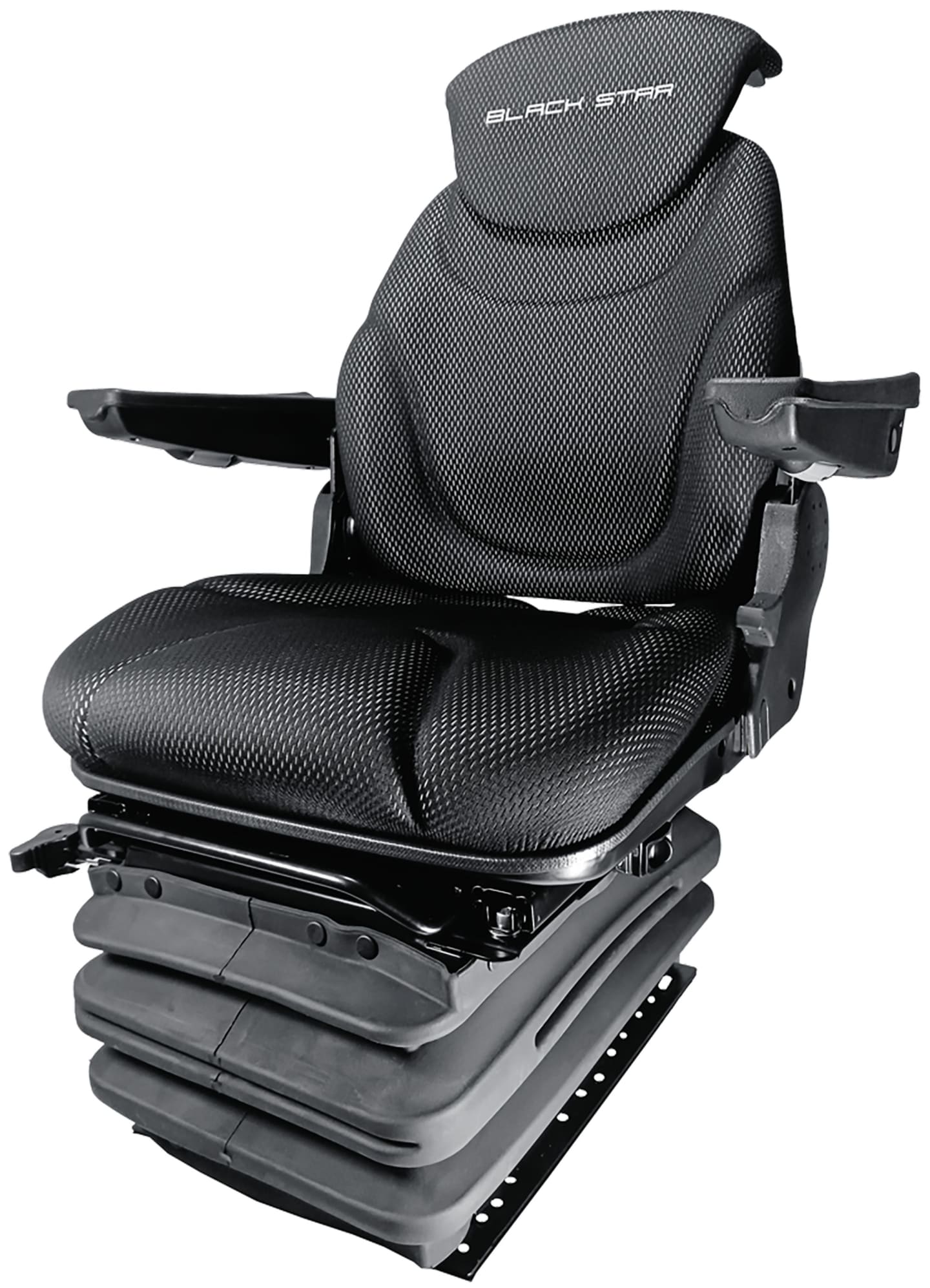 BLACK STAR Traktorsitz "BS 1231 A", luftgefedert, Stoff Black Matrix, schwarz