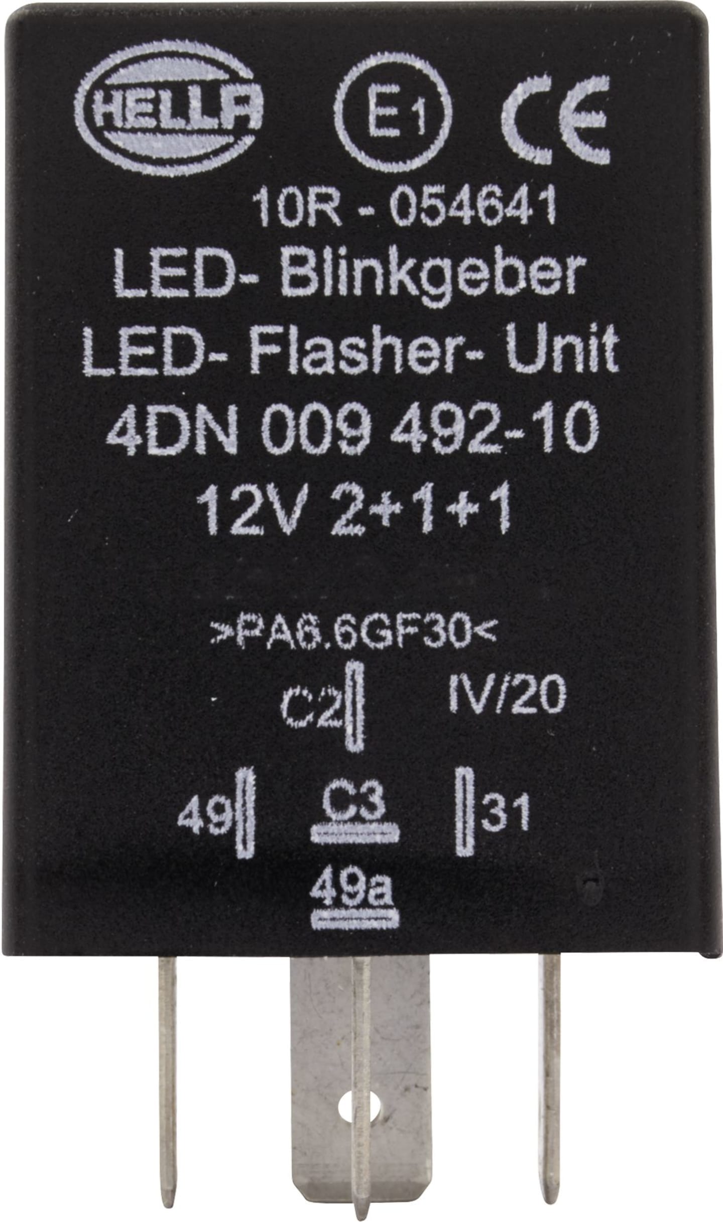 Hella® Blinkgeber 12 V, 5-polig, für LED-Leuchten an Anhänger, mit Halter, 4DN 009 492-101
