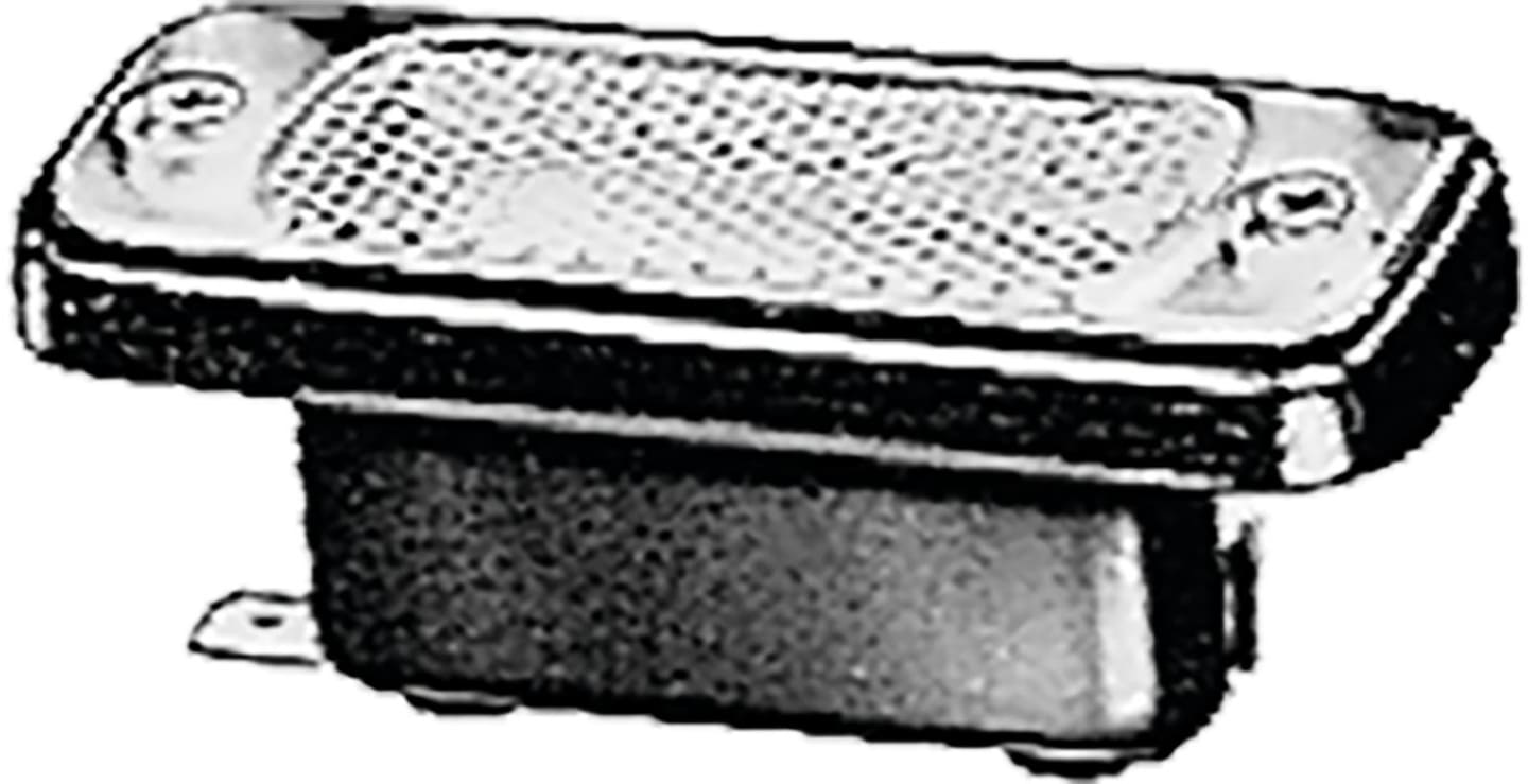 Hella® Kennzeichenleuchte hinten oben/unten, C5W, schwarz, quadratisch, 82 x 33 x 32 mm, 2KA 003 738-057