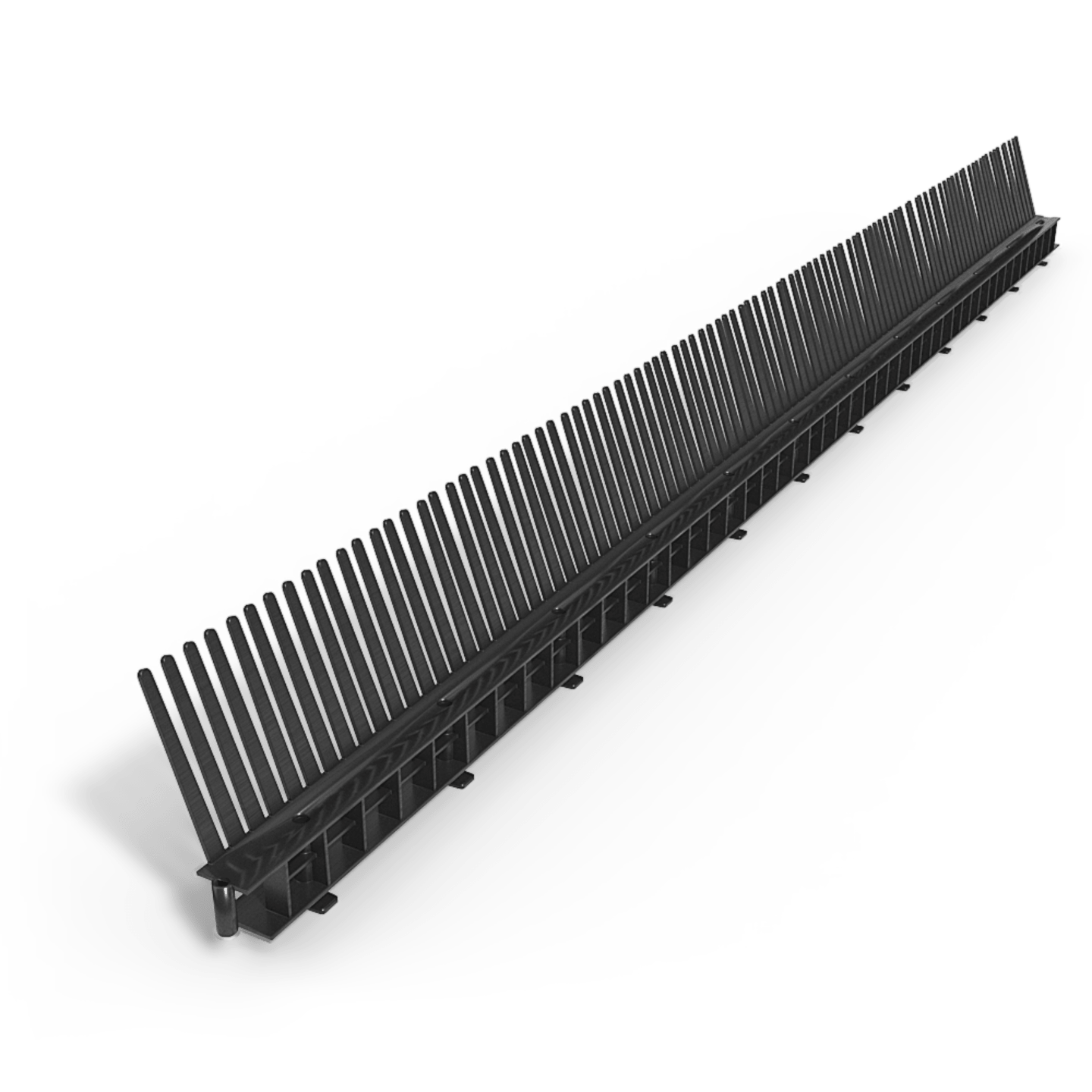 Valut Traufenlüftungselement PP mit Kamm 90mmx1000mm, schwarz