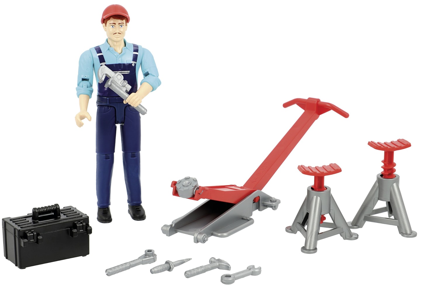 Bruder® Arbeitermodell "Mechaniker mit Zubehör", 62100