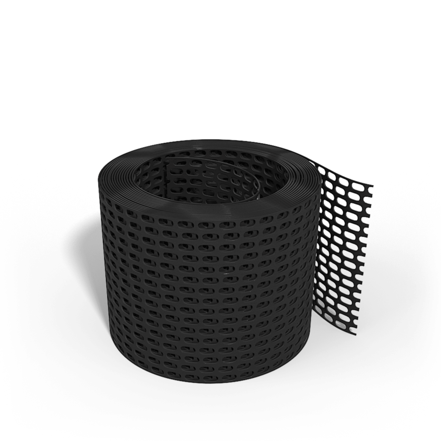 Valut Lüftungsband PVC 100 mm x 5 m, schwarz, gelocht, Vogelschutzgitter