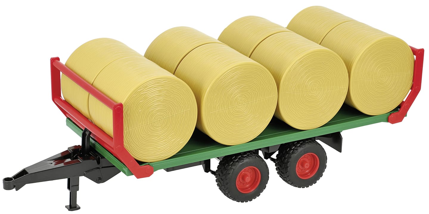 Bruder® Modell "Ballentransportanhänger" mit 8 Rundballen 1:16, 02220
