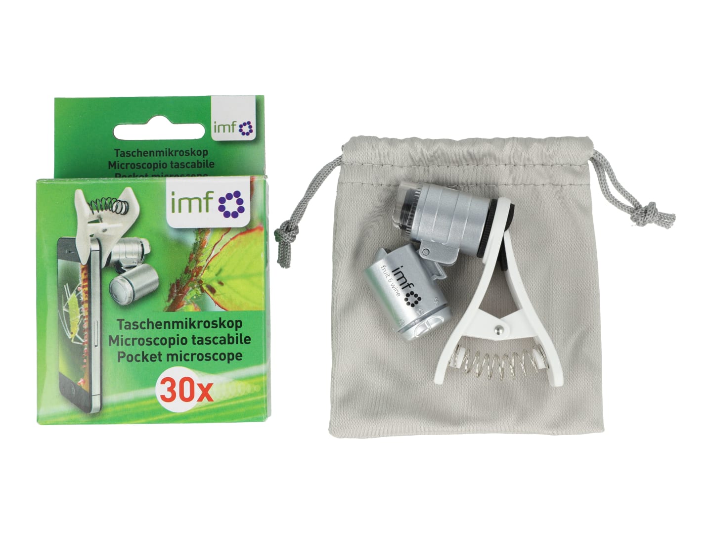 Lupen-Taschenmikroskop für Smartphone 30-fach