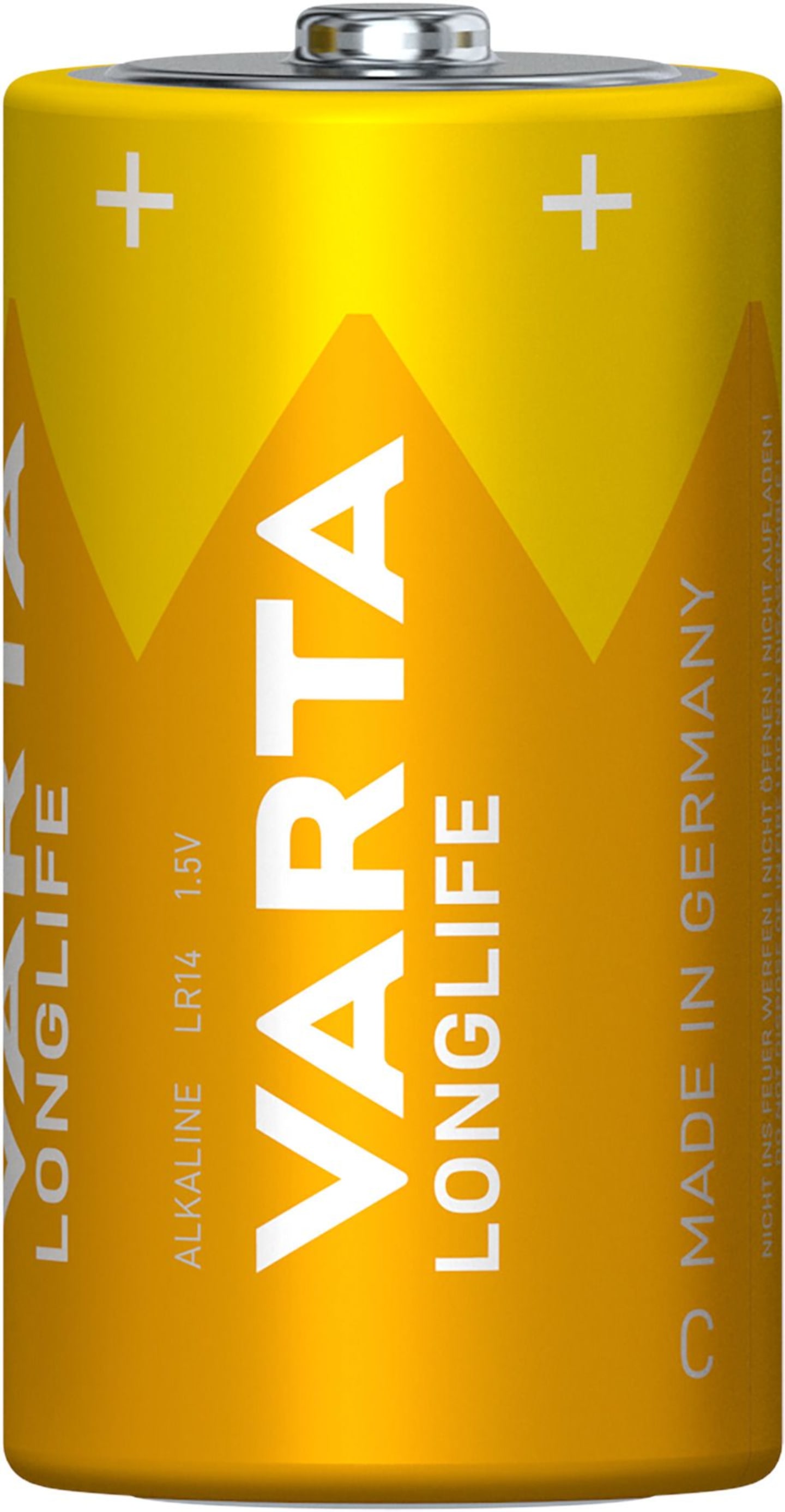 VARTA Batterie Alkaline Longlife C; LR14 1,5 V/1.500 mAh, 6 St. Folie,