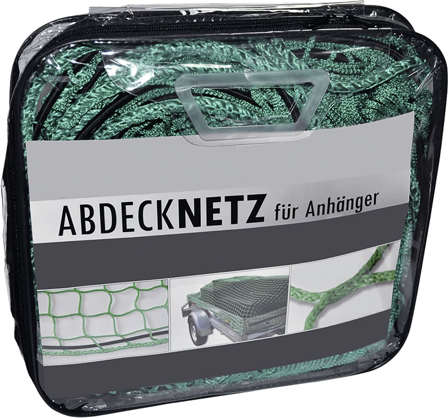 TRAILER POOL Anhängernetz MW 45 mm, grün, für Anhänger, Pritschen etc.