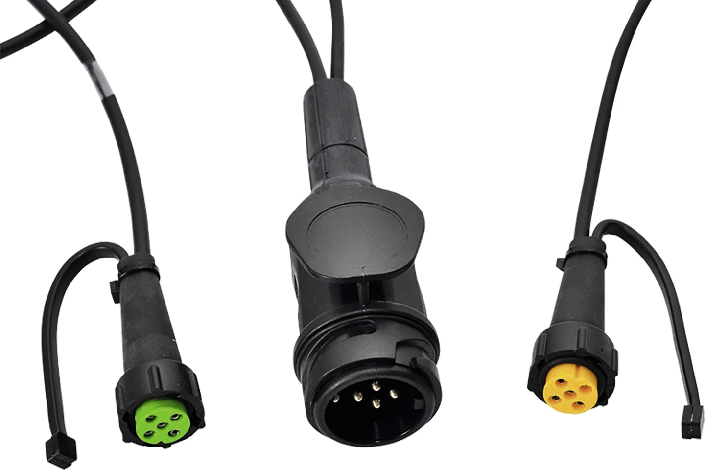 TRAILER POOL Adapterkabel 13-polig Fahrzeug/2 x 5-polig Bajonett; 2 x DC je 0,1 m für Rückleuchte Aspöck®, Jokon