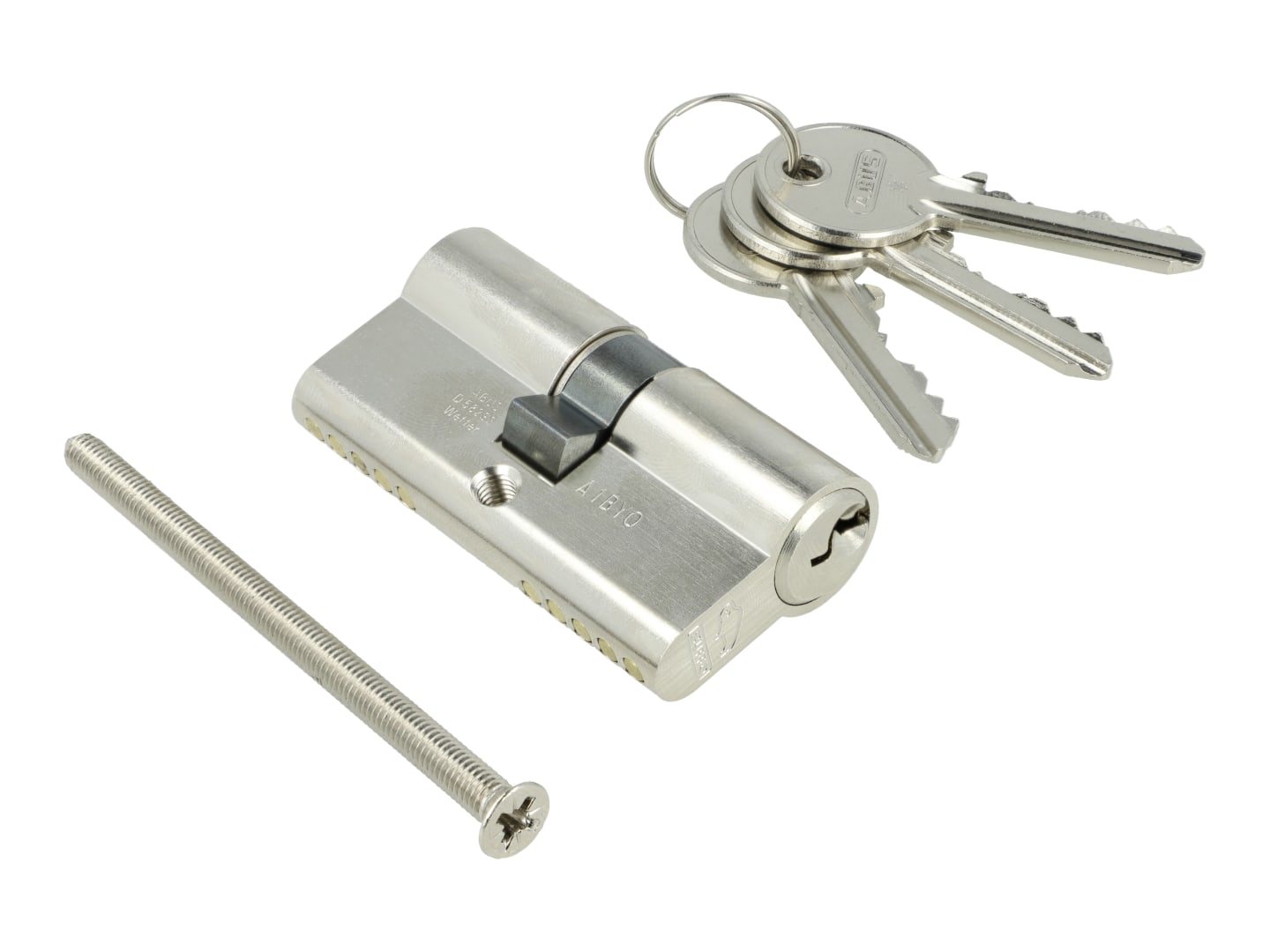 ABUS Buffo Türzylinder 30/30 PZ-Schloss, Profilzylinder, Schließzylinder mit 3 Schlüsseln