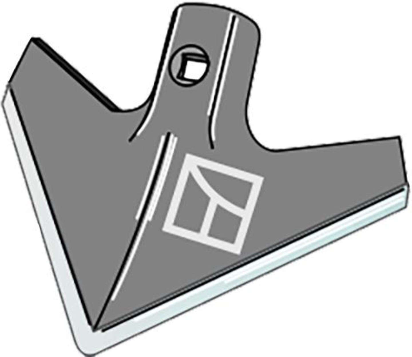 Industriehof® Hackschar Güttler, Arbeitsbreite 175 mm, Arbeitswinkel 40 °, Duraface-Beschichtung, 1.KH3.D