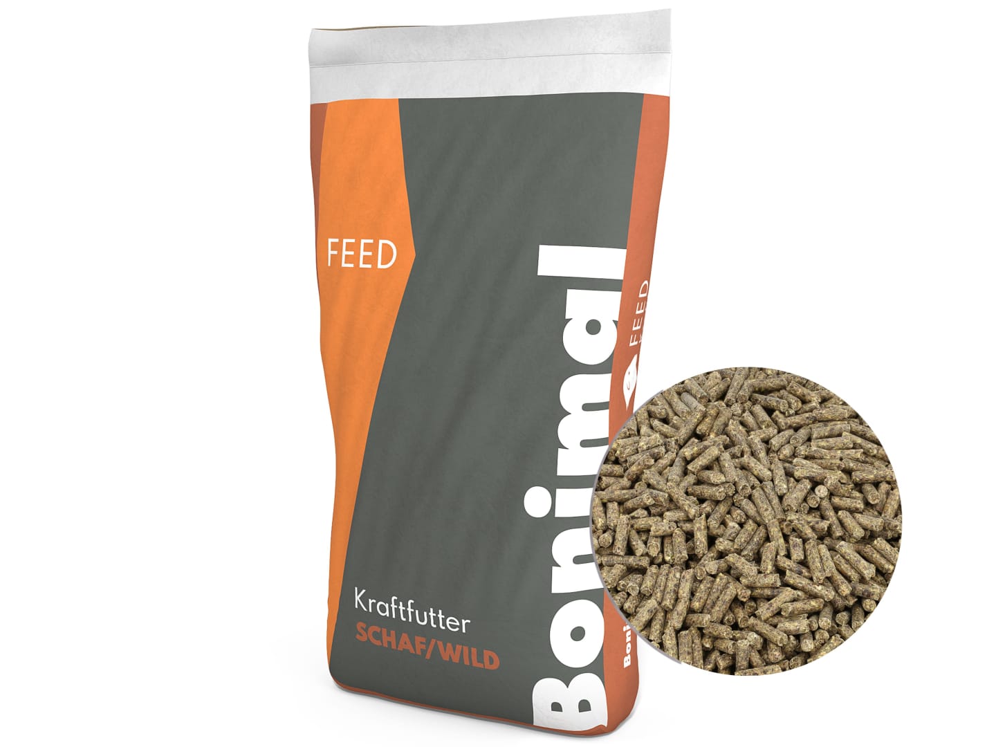 Bonimal FEED WK Apfeltrester Plus für Rotwild, Rehwild, Damwild, Muffelwild, Schafe und Ziegen 25 kg Sack