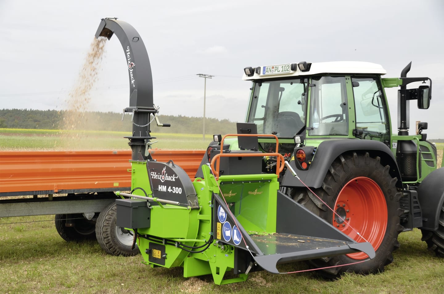 Heizohack® Häcksler "HM 6-300" handbeschickt, ohne Fahrwerk, Dreipunktanbau