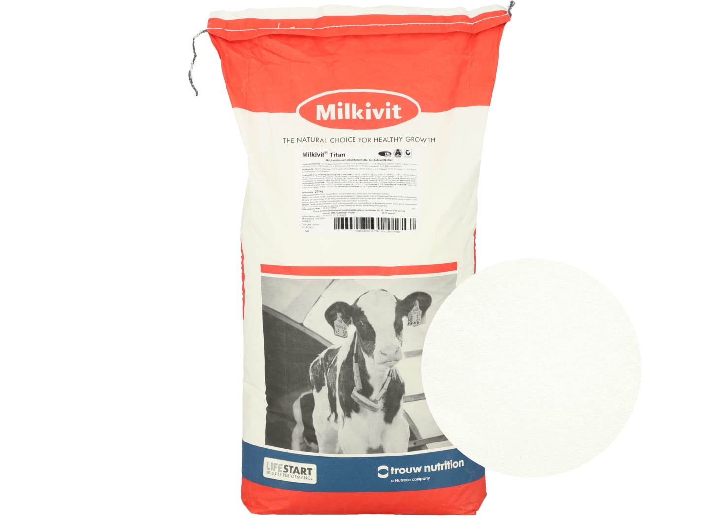 Milkivit Titan mit 50% Instant-Magermilchpulver mit Pro- und Präbiotika und natürlichen Pflanzenextrakte 25 kg Sack