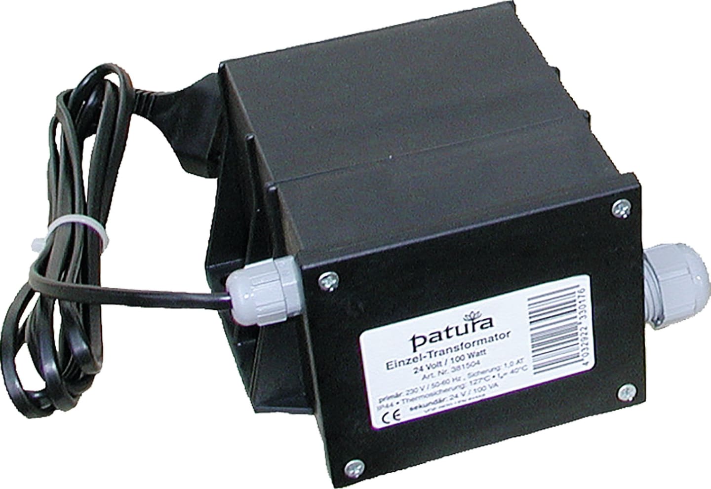 Patura Trafo "Modell 100" 230 V/24 V, 100 W, für Tränkebecken und Tröge, 381504