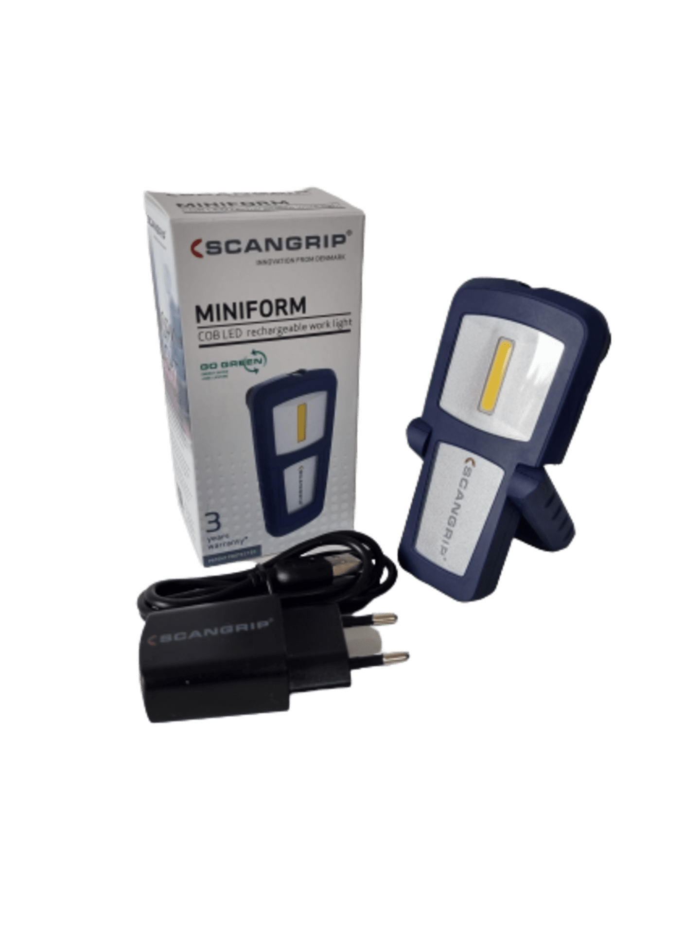 Arbeitslampe Miniform, Ultraschlanke Akku Arbeitsleuchte mit Spotlicht und COB LED-Lichttechnik
