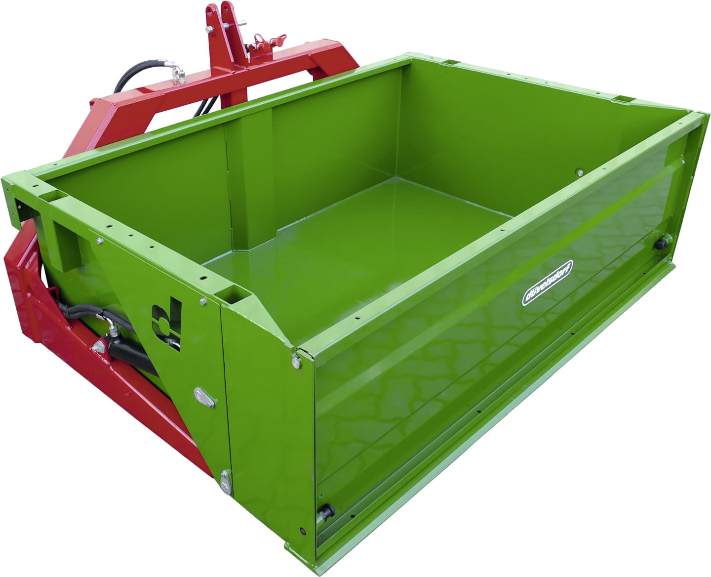 Düvelsdorf Heckcontainer "HD" B x H x T innen: 180 x 60 x 124 cm, als Hochkippschaufel einsetzbar, mit Schürfleiste, 3521300