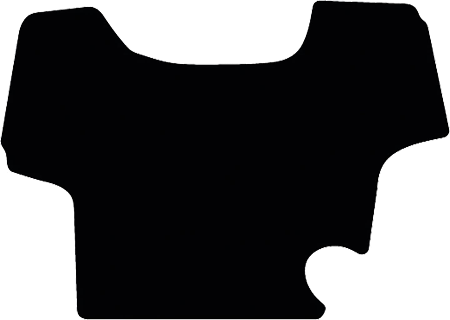 Fußmatte Velours schwarz, für Case IH Traktor Farmall 85 A, 95 A, 105 A, 115 A; ab Bj. 12.18