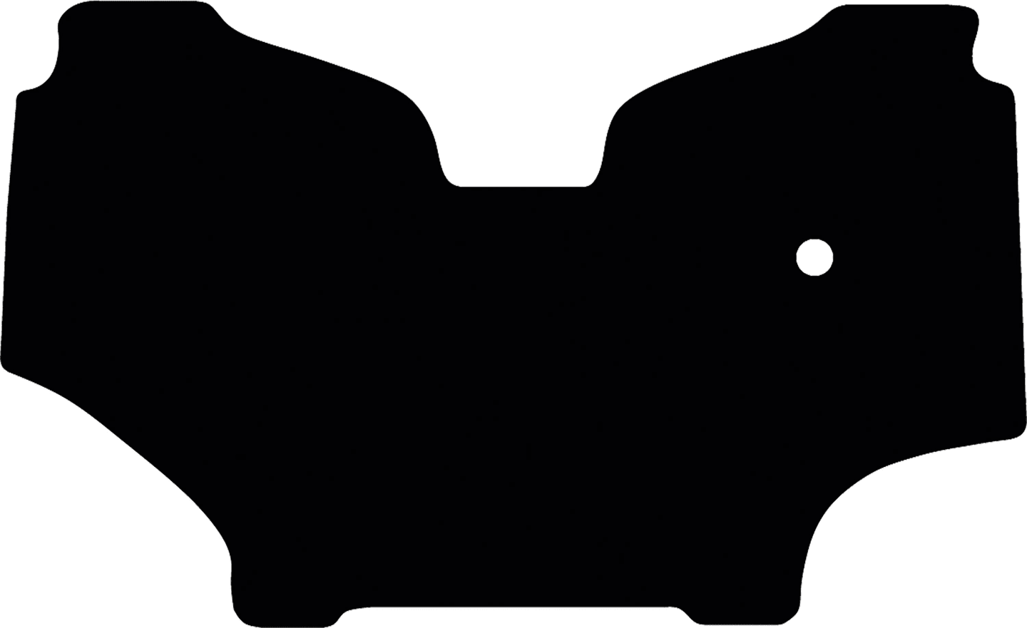 Fußmatte Velours schwarz, für Deutz-Fahr Traktor Serie 5 D TTV mit Kabine C74, ab Bj. 21