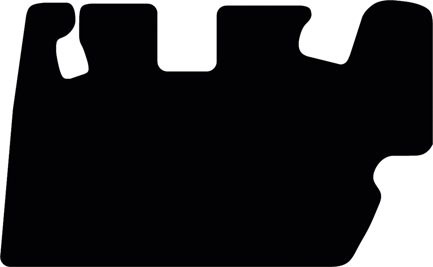 Fußmatte Velours schwarz, für Kubota Minibagger KX 057-4, Bj. 09 – 20