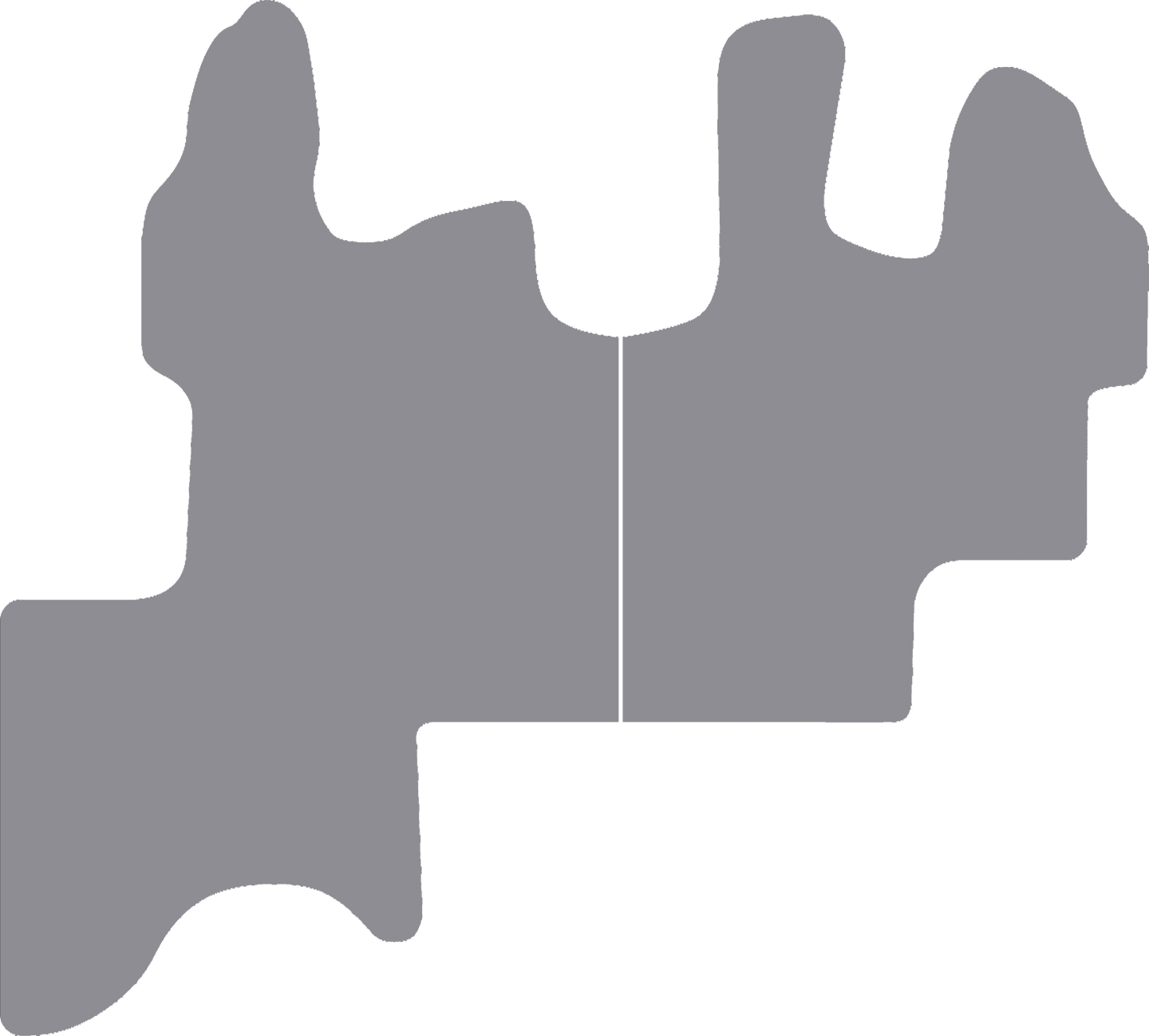 Fußmatte Gummi hellgrau, für Liebherr Radlader L 526, L 538, L 546, bis Bj. 20