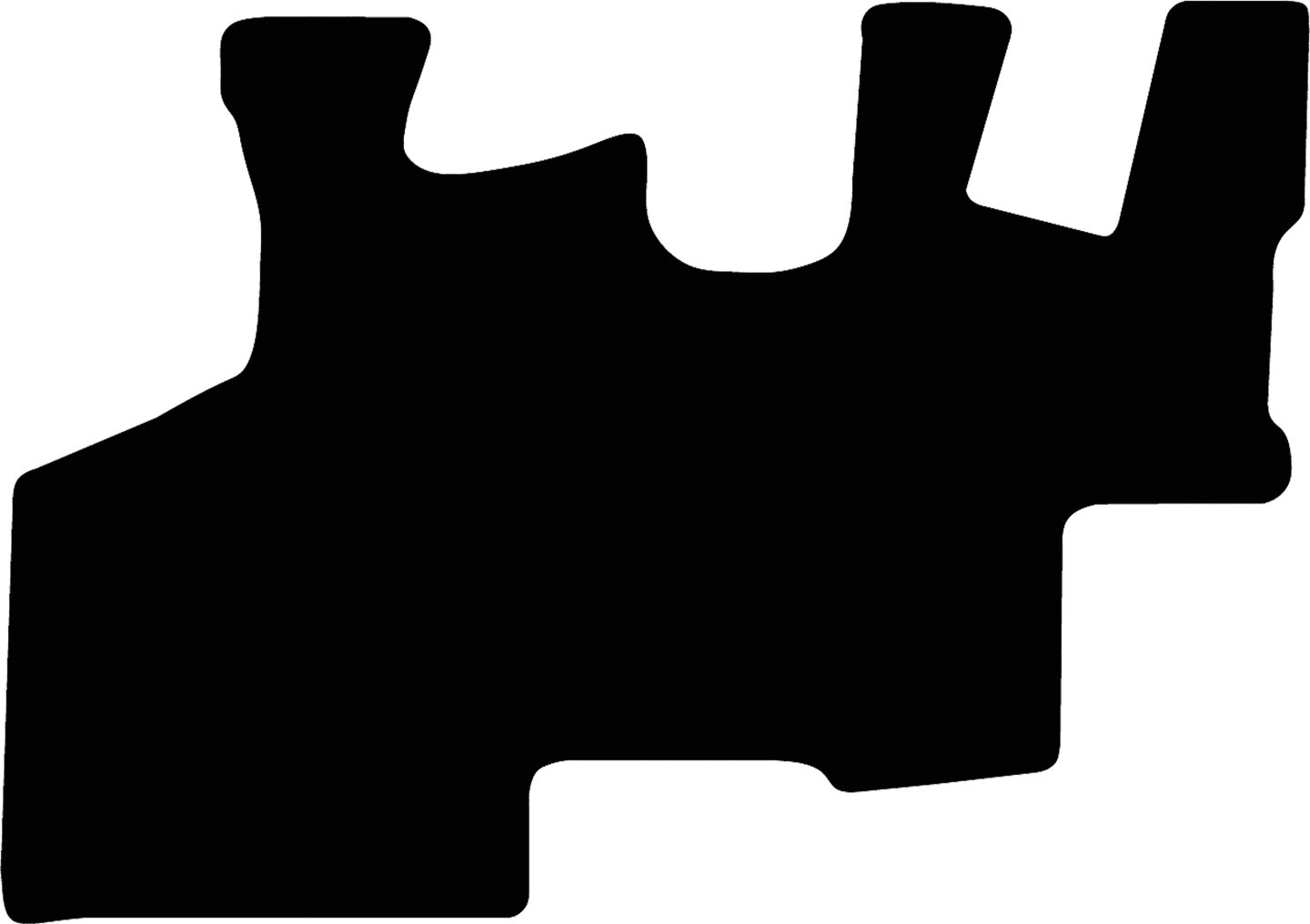 Fußmatte Velours schwarz, für Liebherr Radlader L 580, ab Bj. 01.21