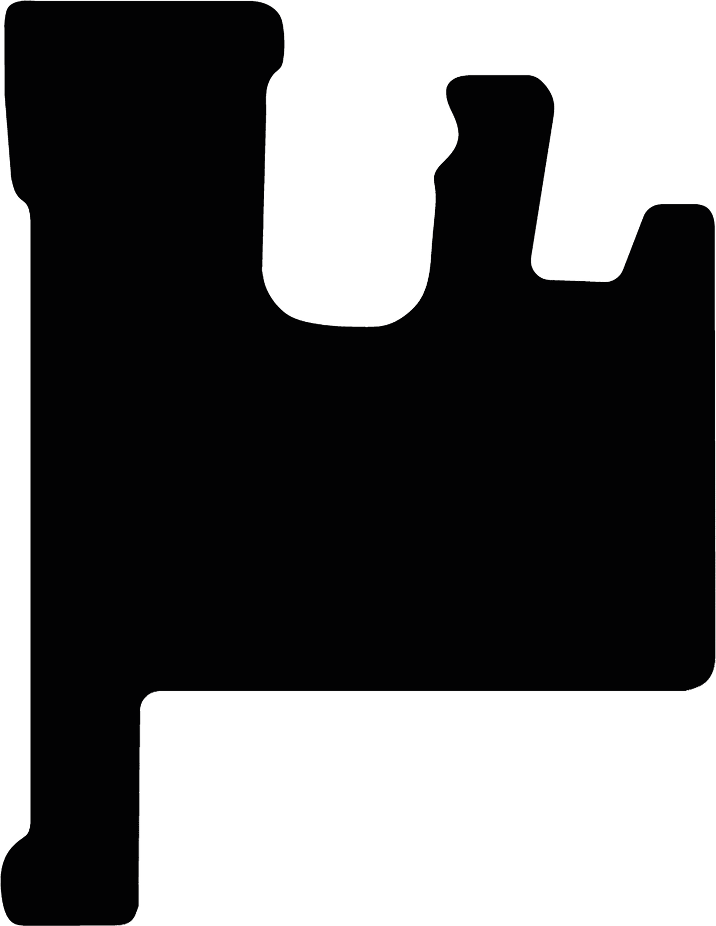 Fußmatte Velours schwarz, für Liebherr Teleskoplader T 46-7S, ab Bj. 19
