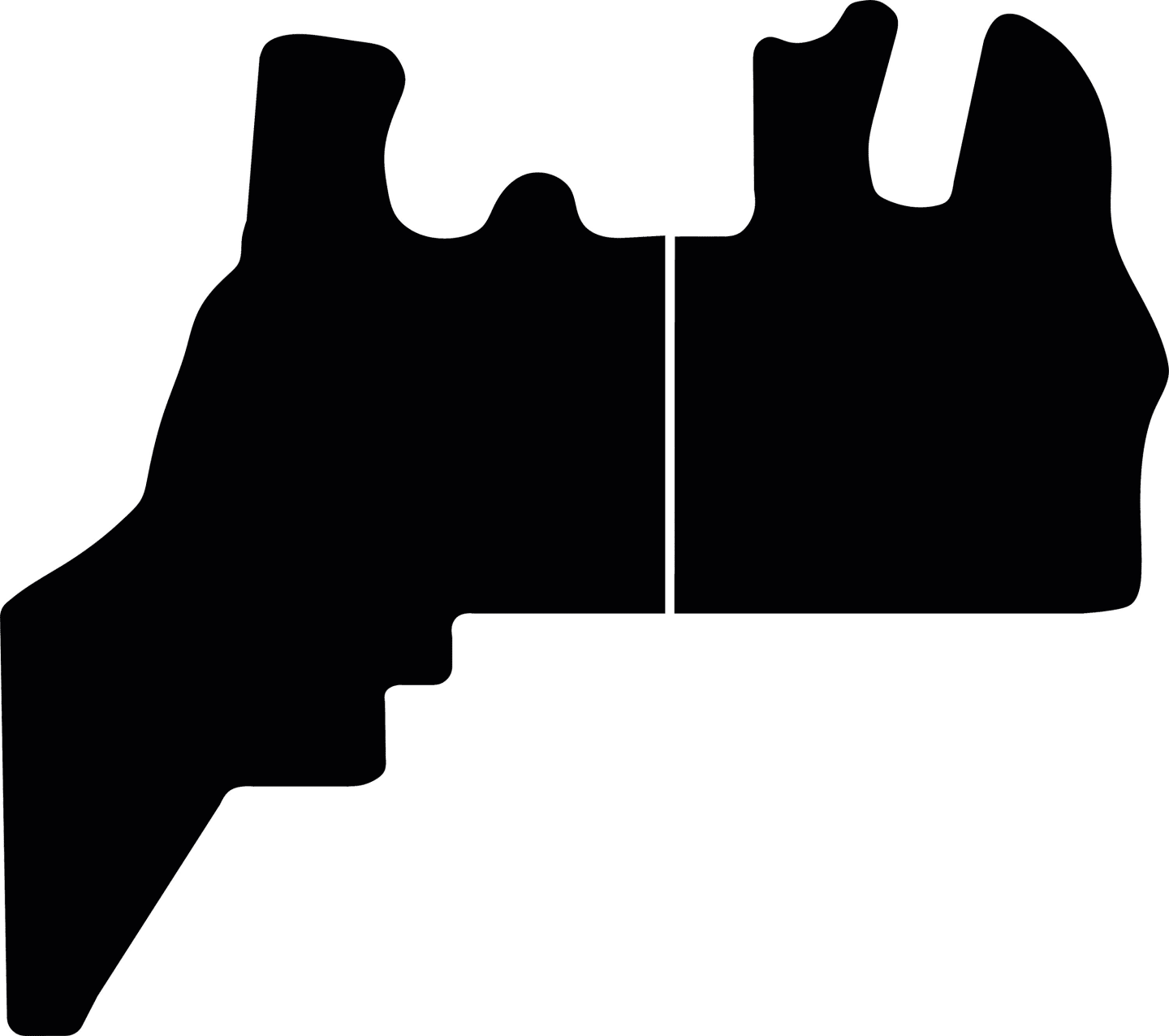 Fußmatte Gummi schwarz, für Liebherr Radlader L 550, L 556, L 566, L 576; ab Bj. 20, mit Joystick links/rechts