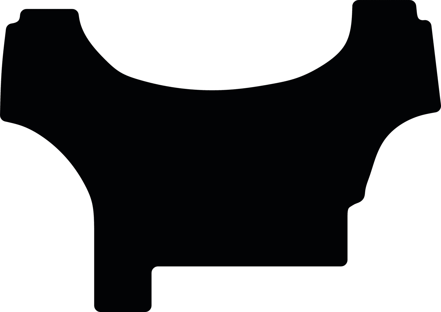 Fußmatte Velours schwarz, für Massey Ferguson Traktor MF 5709 M, MF 5711 M, MF 5713 M; ab Bj. 20